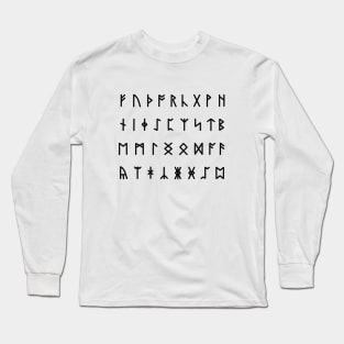 Runic Alphabet [Futhorc] Long Sleeve T-Shirt